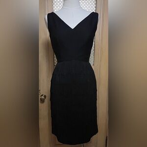 VINTAGE black fringe flapper dress 6?